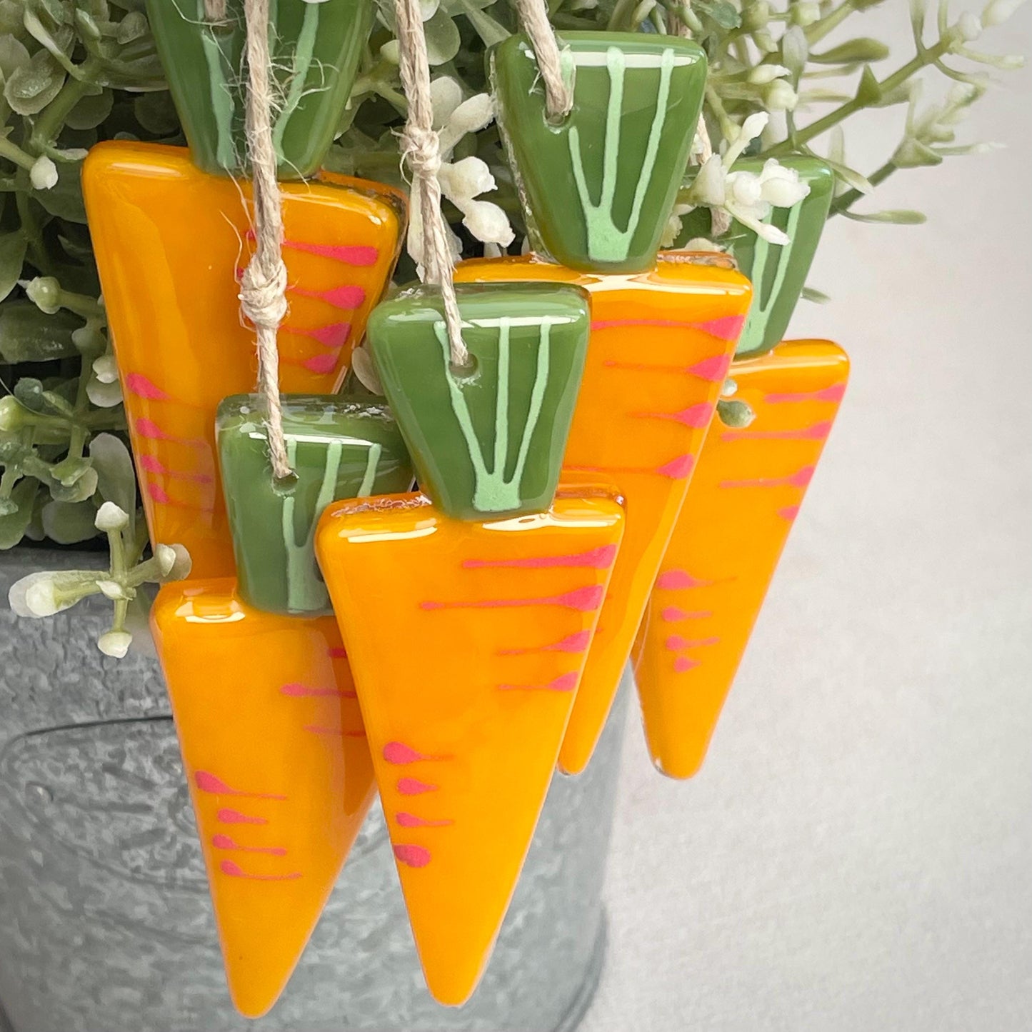 Carrot - fused glass Easter decoration