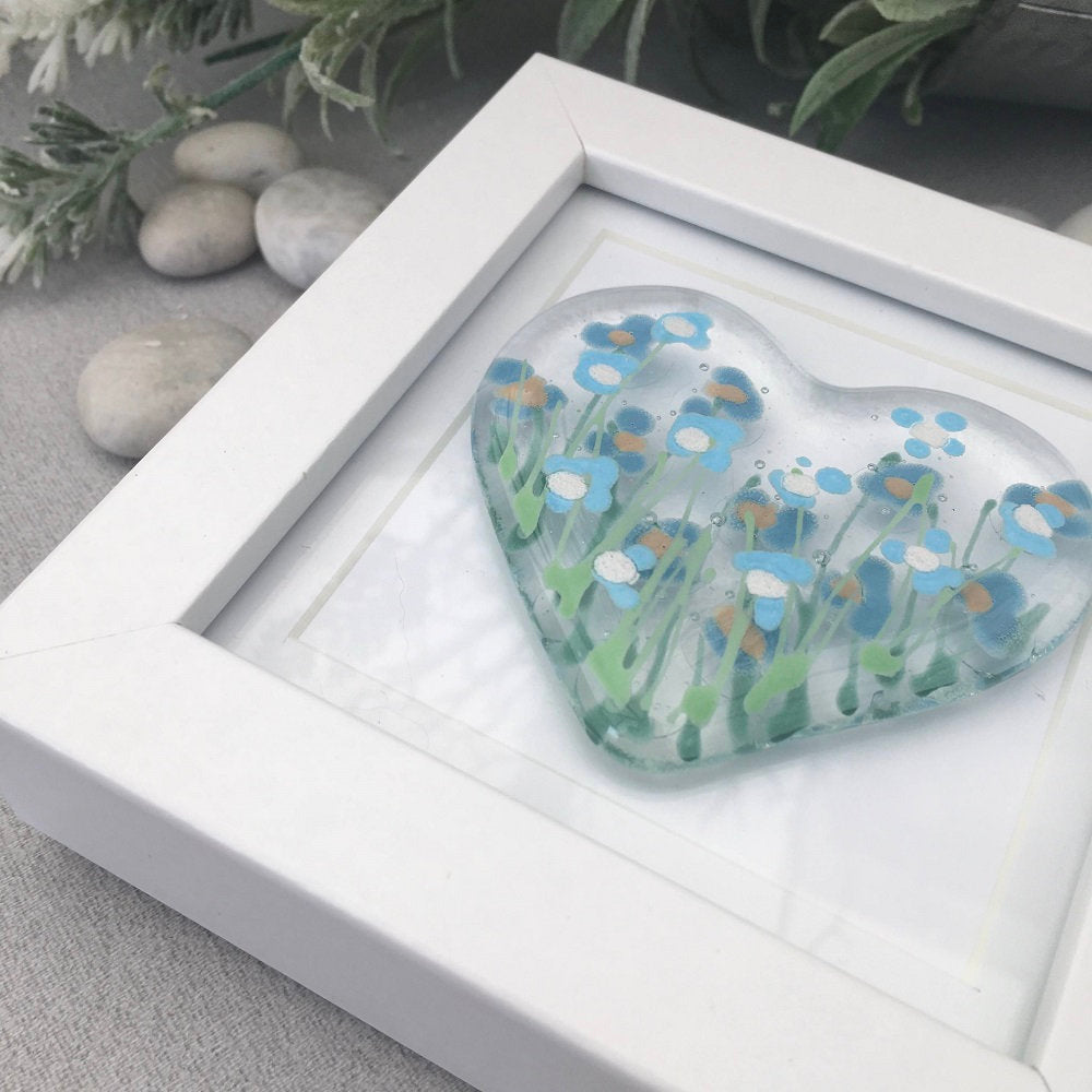 Forget-me-not heart ~ mini frame