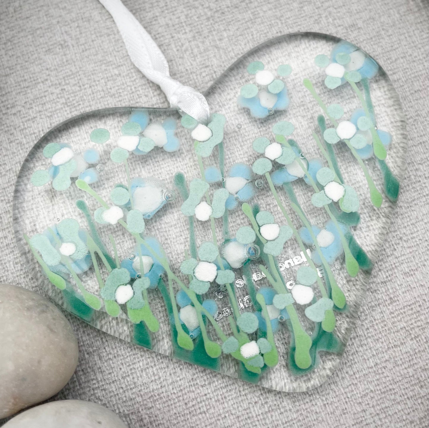 Forget-me-not heart ~ small ~ duck egg blue