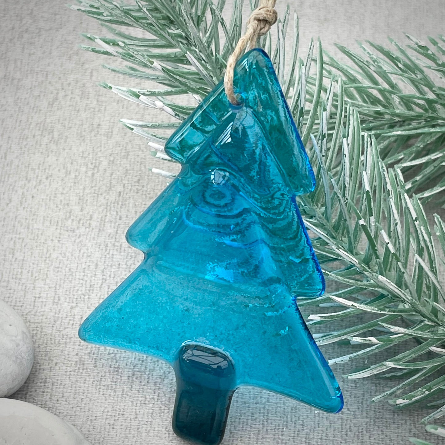 Fused Glass Christmas Tree festive decoration - tall