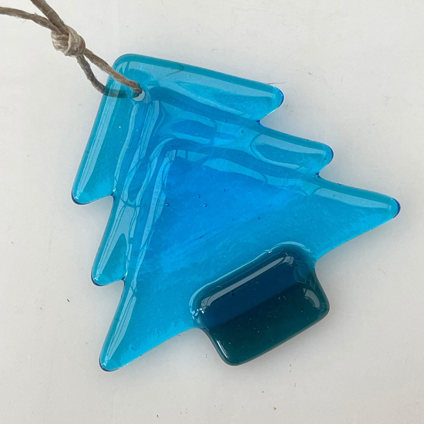 Fused Glass Christmas Tree festive decoration - short