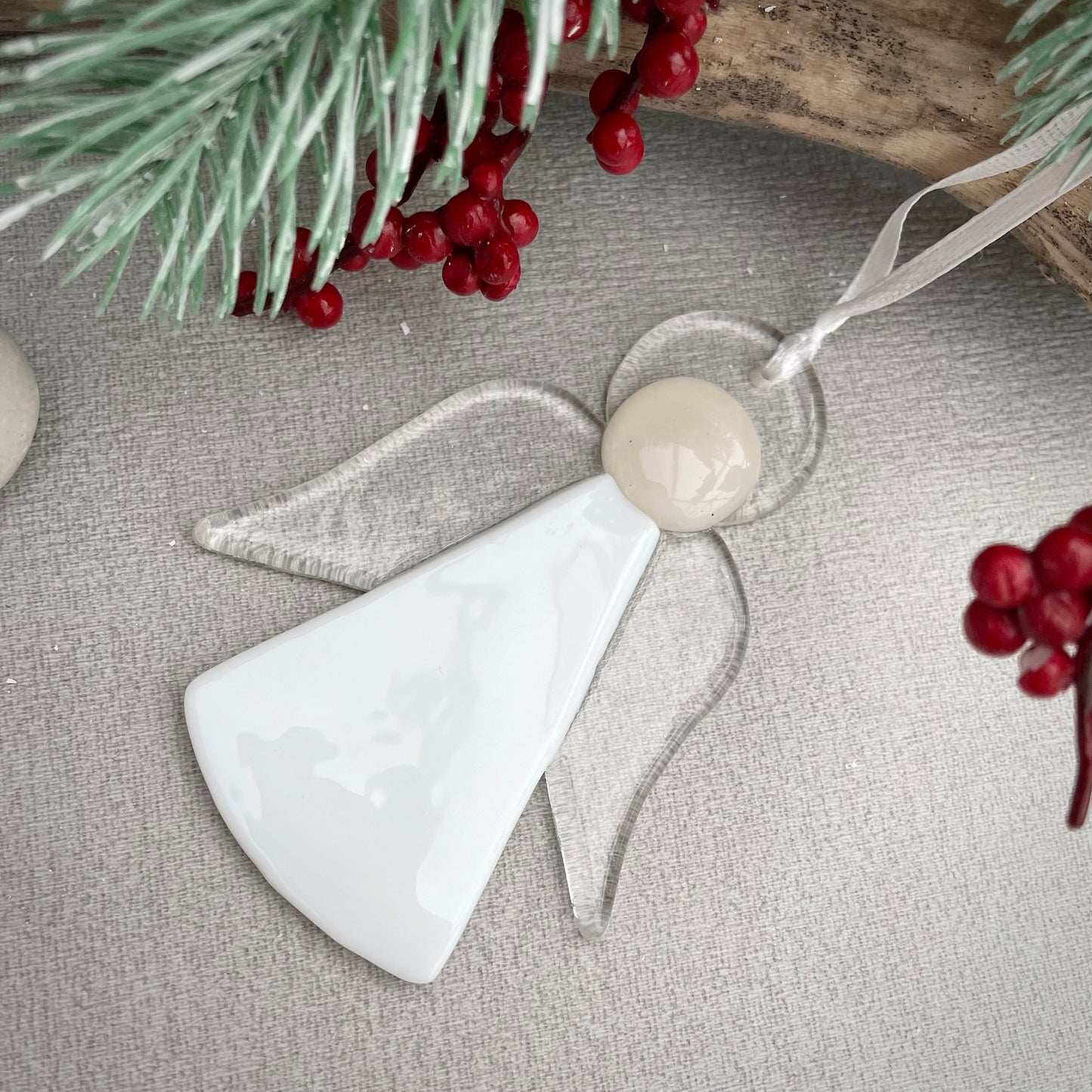 Fused glass Christmas Angel ~ Christmas Tree Decoration