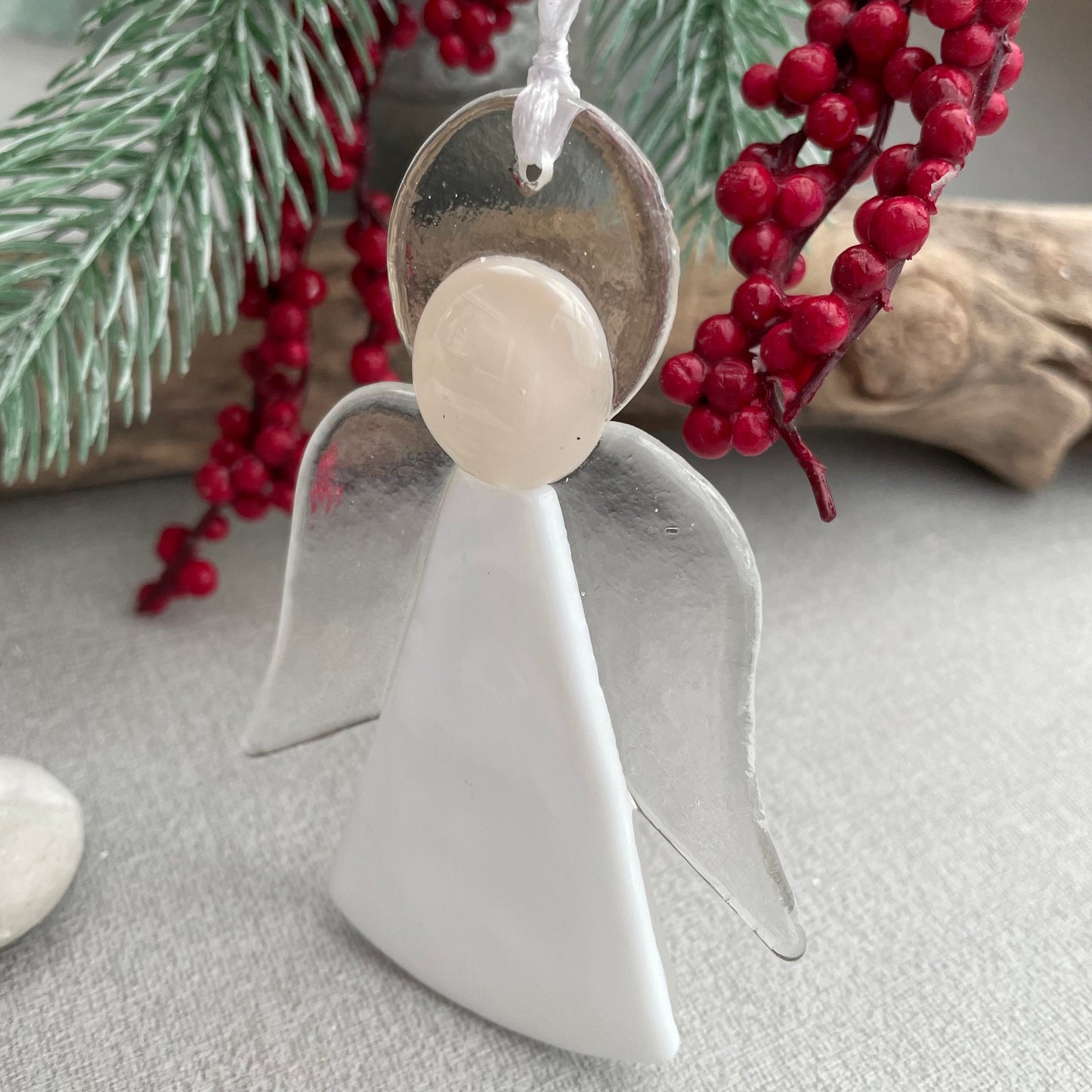 Fused glass Christmas Angel ~ Christmas Tree Decoration