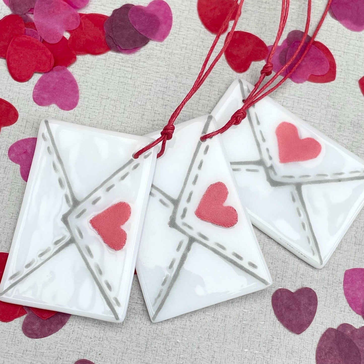 Love Letters - heart motif envelopes