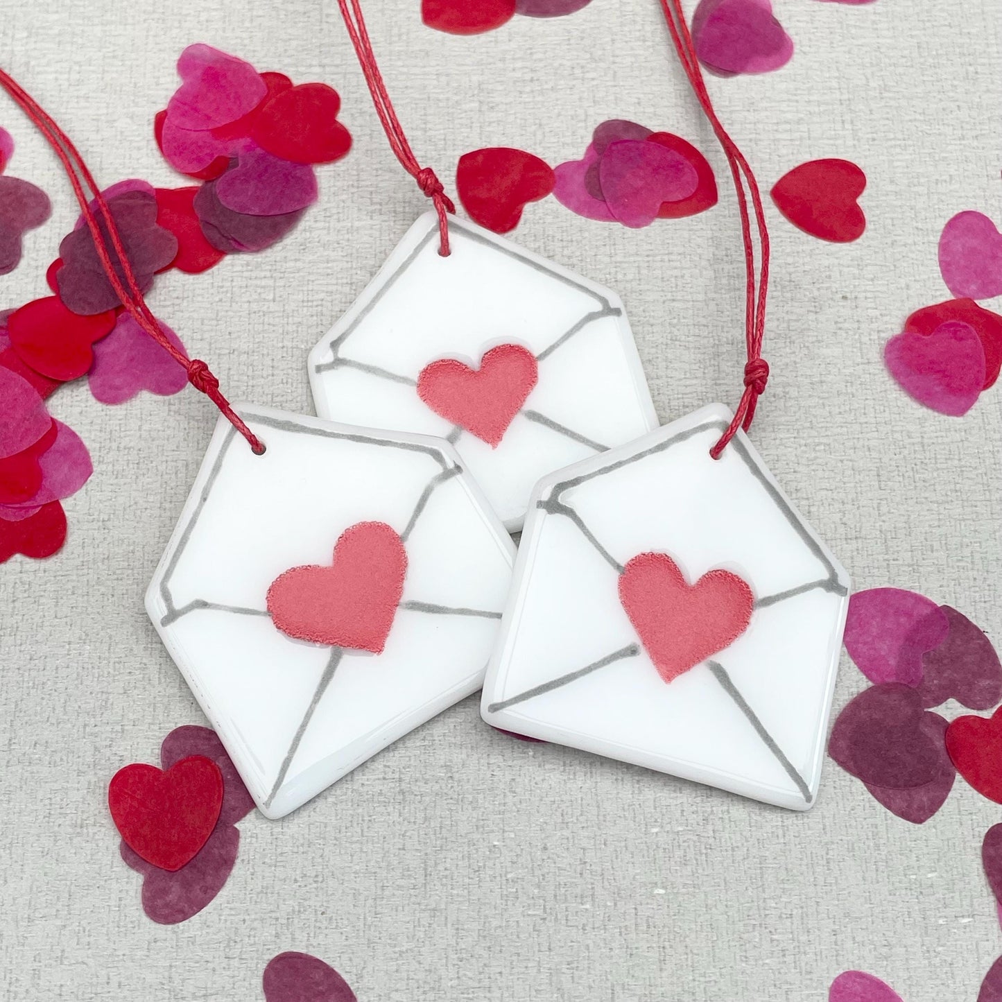 Love Letters - heart motif envelopes
