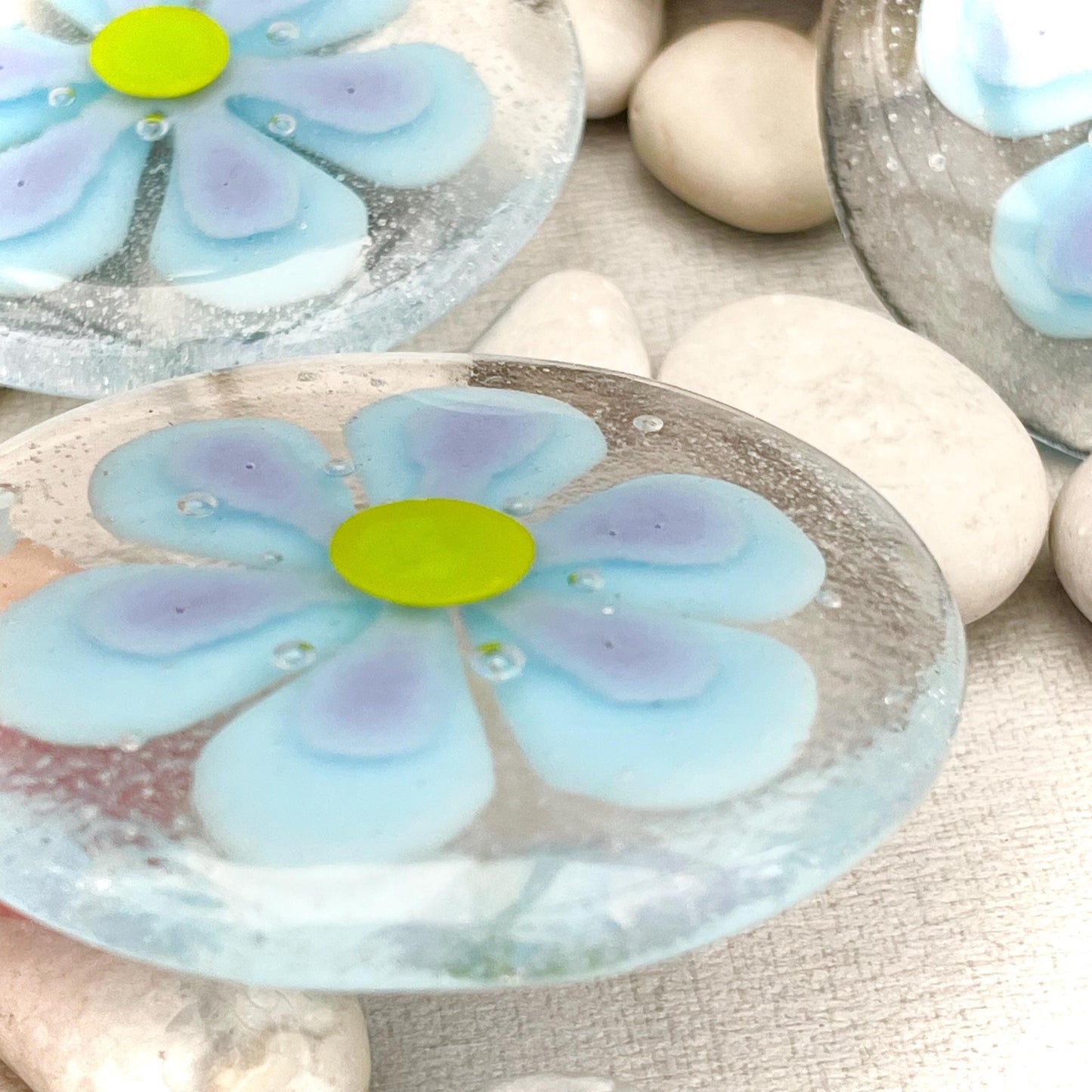 Soft Turquoise Blue - Flower Suncatcher