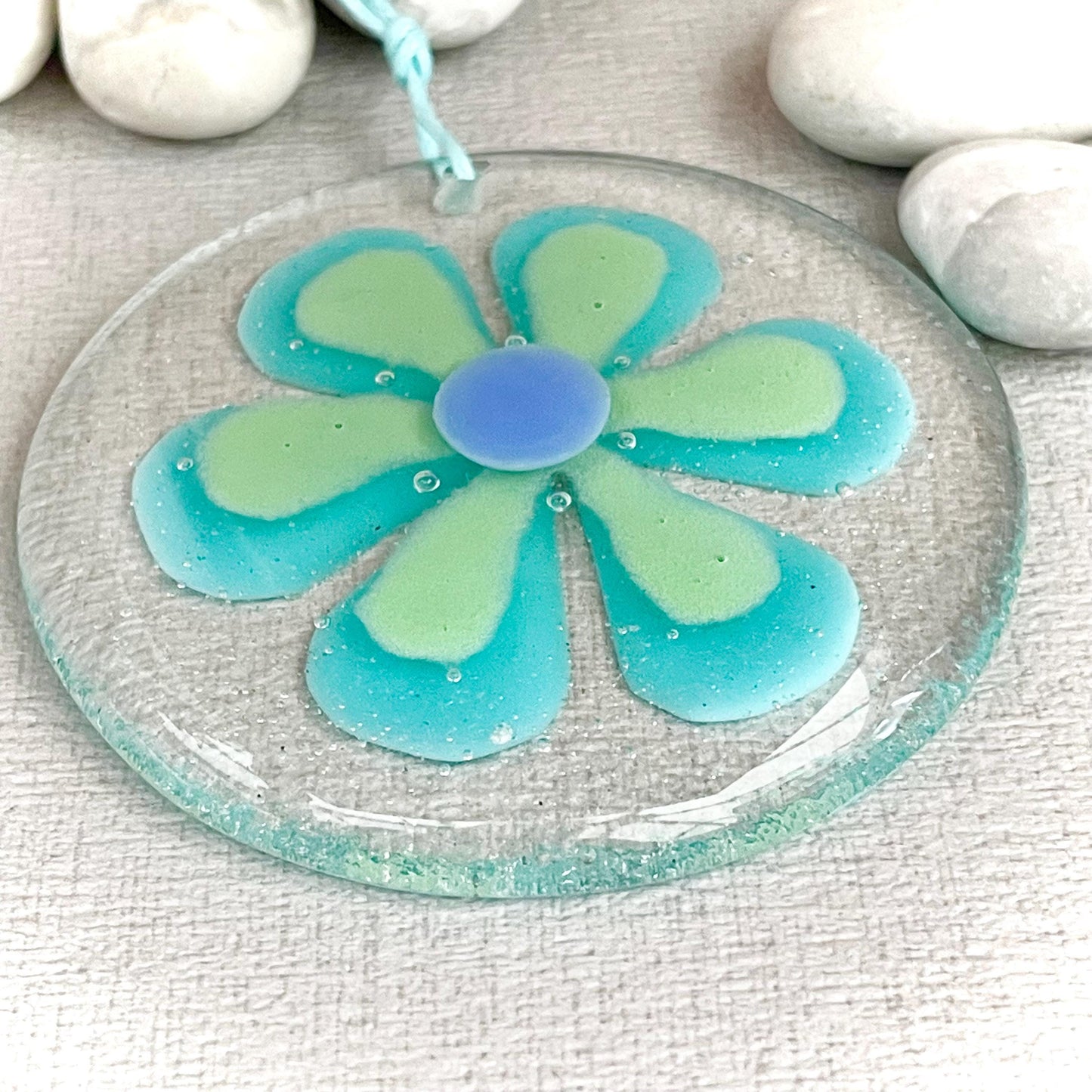 Aqua Green - Flower Suncatcher