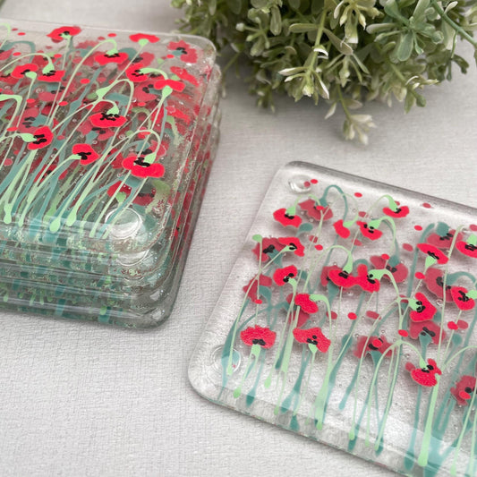 Wild Poppies - coasters