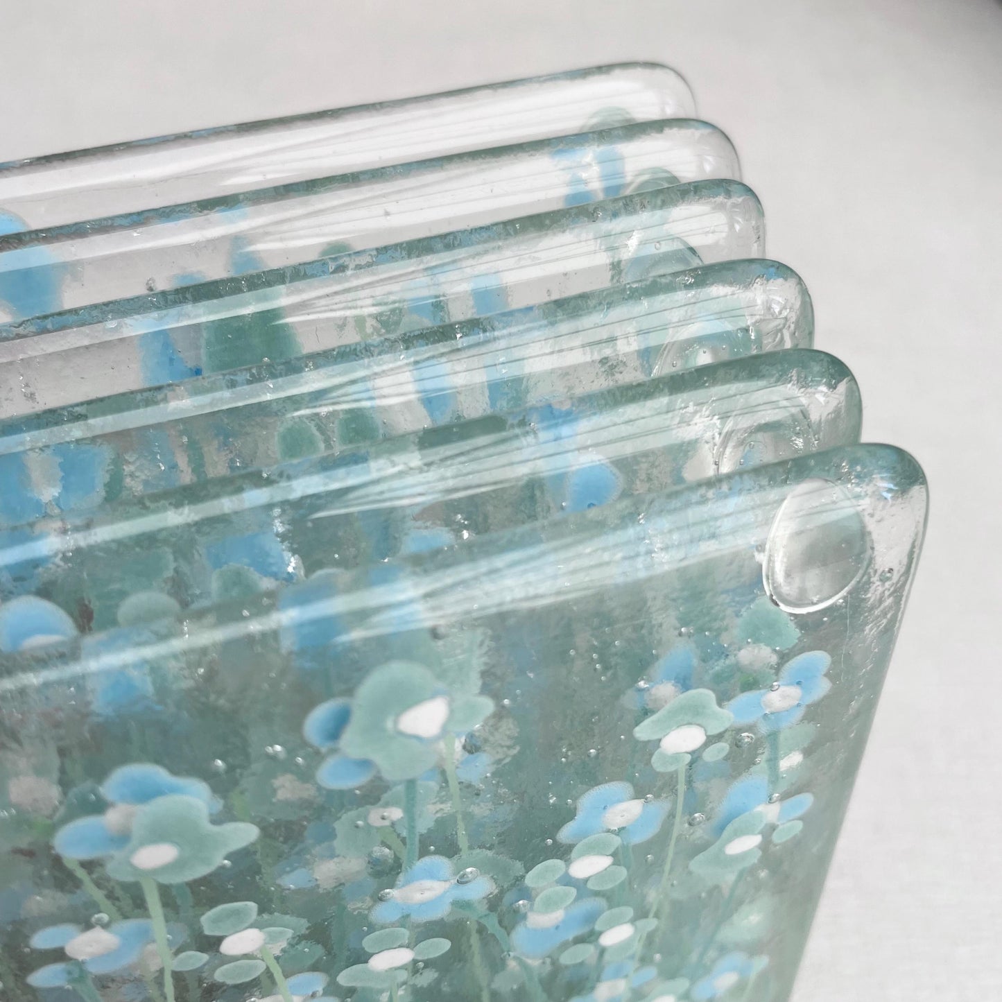 Forget me Not - eau de nil coasters