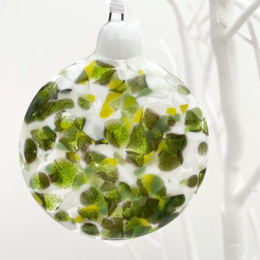 Sparkle Green & Cream Bauble